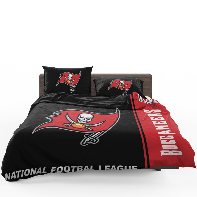 NFL Tampa Bay Buccaneers Duvet Cover and Pillowcase Set Bedding Set