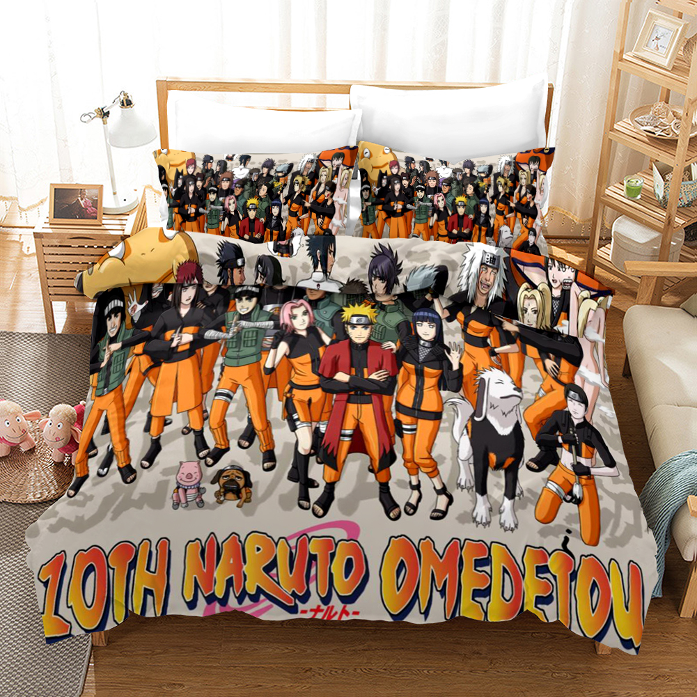 Naruto 3 Duvet Cover and Pillowcase Set Bedding Set