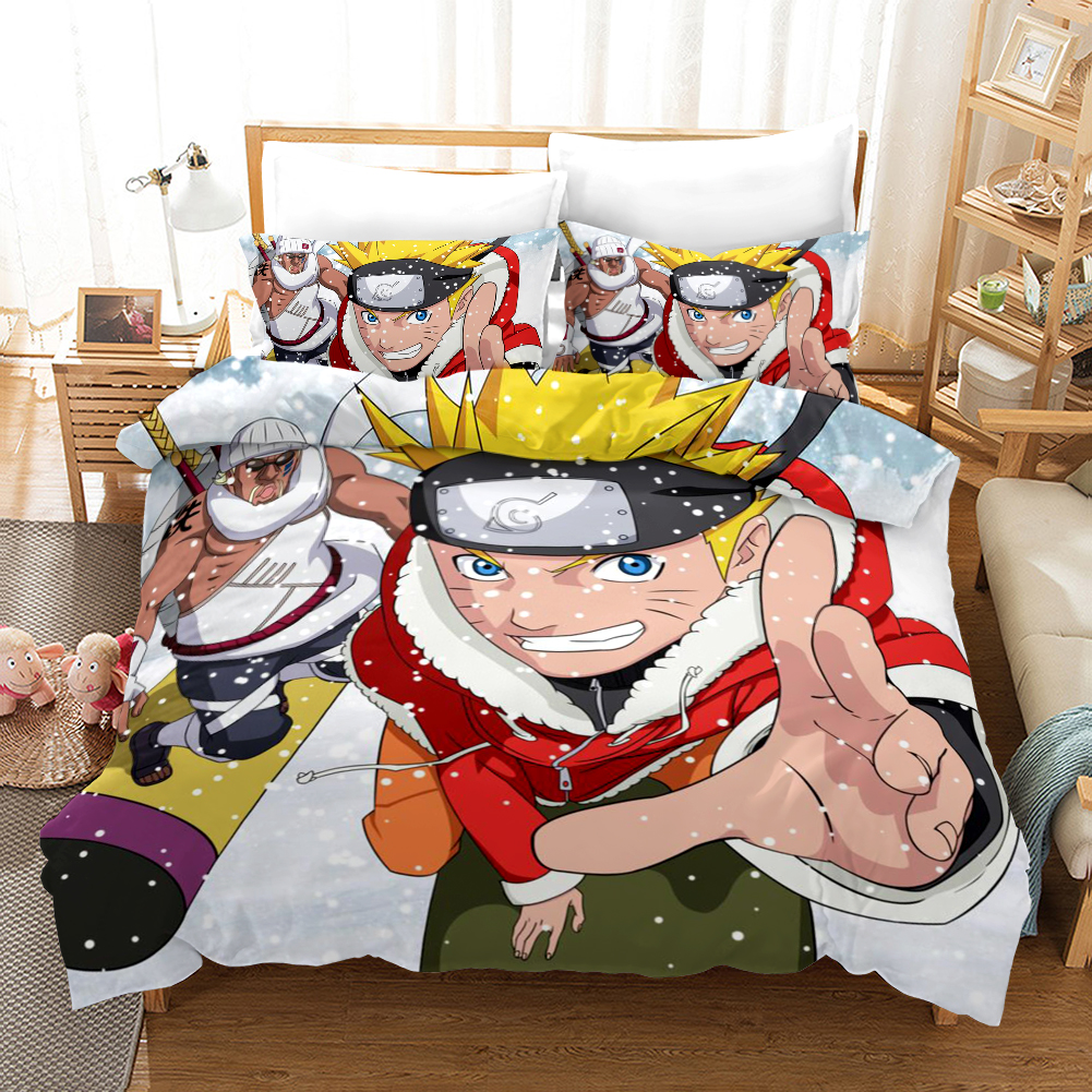 Naruto 4 Duvet Cover and Pillowcase Set Bedding Set