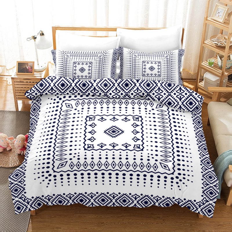 National Style Duvet Cover and Pillowcase Set Bedding Set