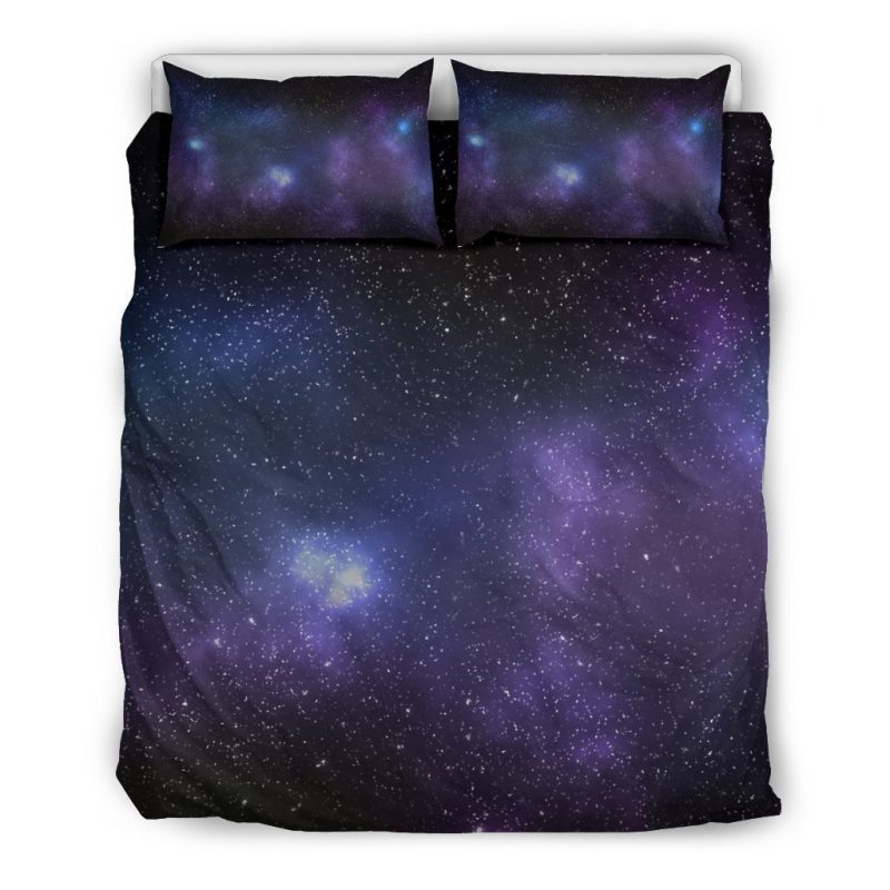 Nebula Universe Galaxy Deep Space Print Duvet Cover and Pillowcase Set Bedding Set