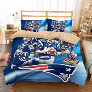New England Patriots 2 Duvet Cover and Pillowcase Set Bedding Set
