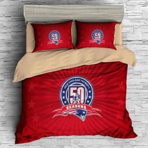 New England Patriots Duvet Cover and Pillowcase Set Bedding Set 521