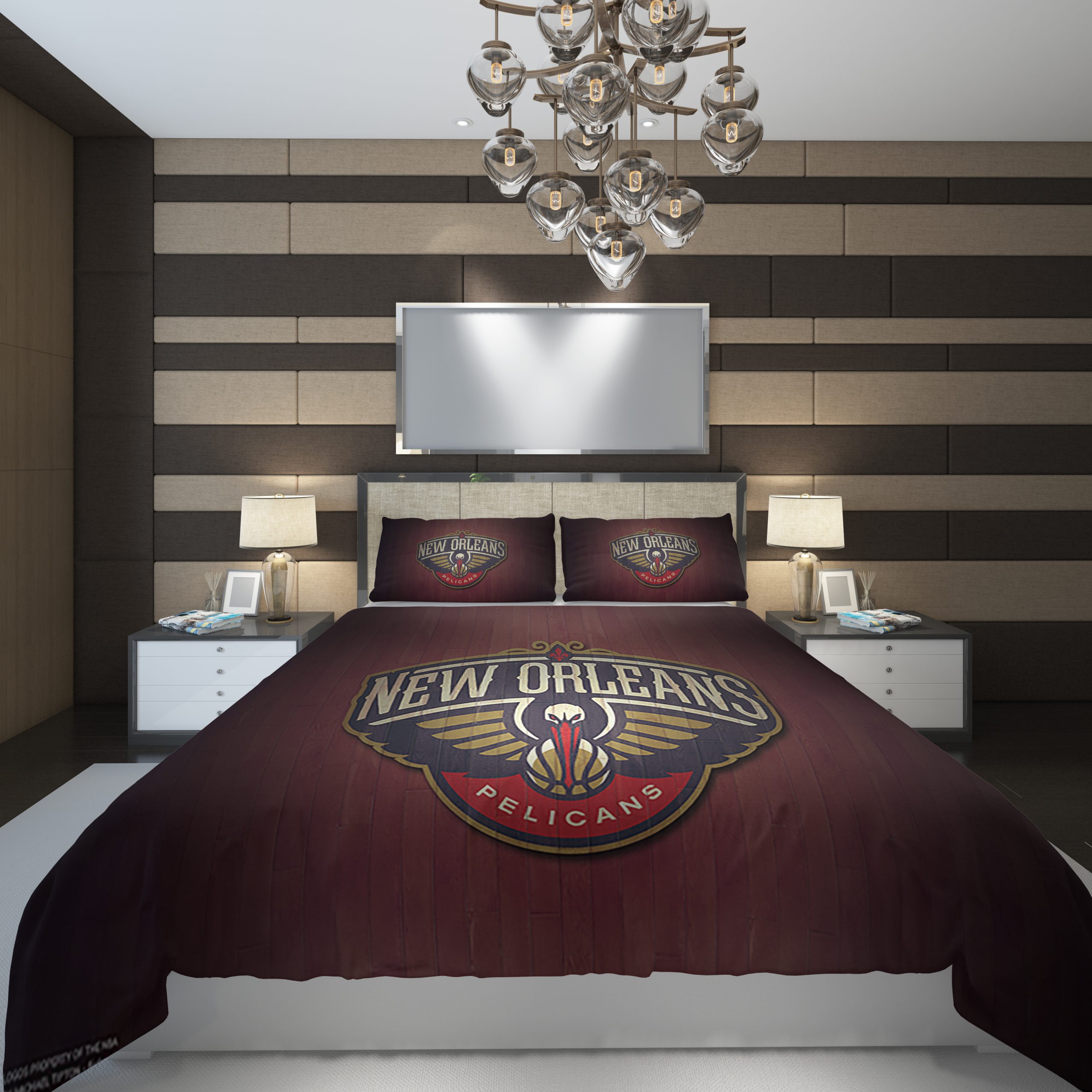 New Orleans Pelicans 4 NBA Basketball ize Duvet Cover and Pillowcase Set Bedding Set