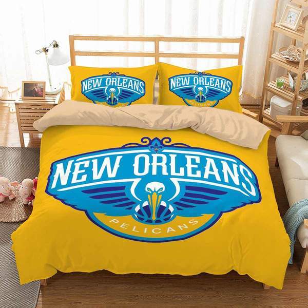 New Orleans Pelicans Duvet Cover and Pillowcase Set Bedding Set