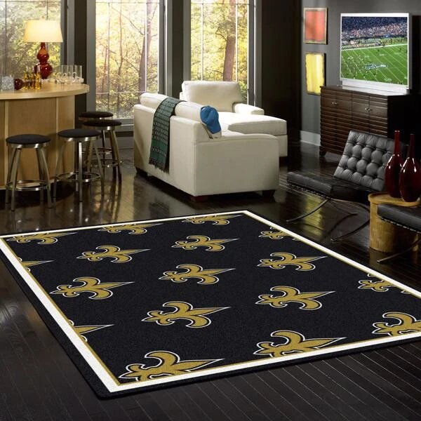 New Orleans Saints Repeat Carpet Living Room Rugs