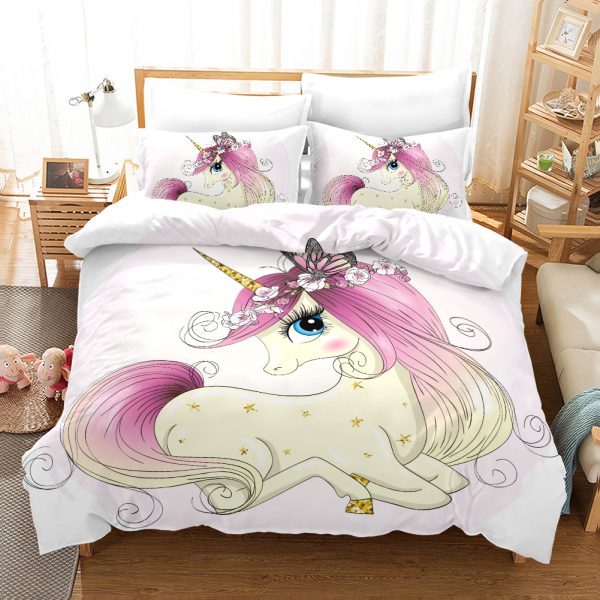 New Unicorn 3 Duvet Cover and Pillowcase Set Bedding Set