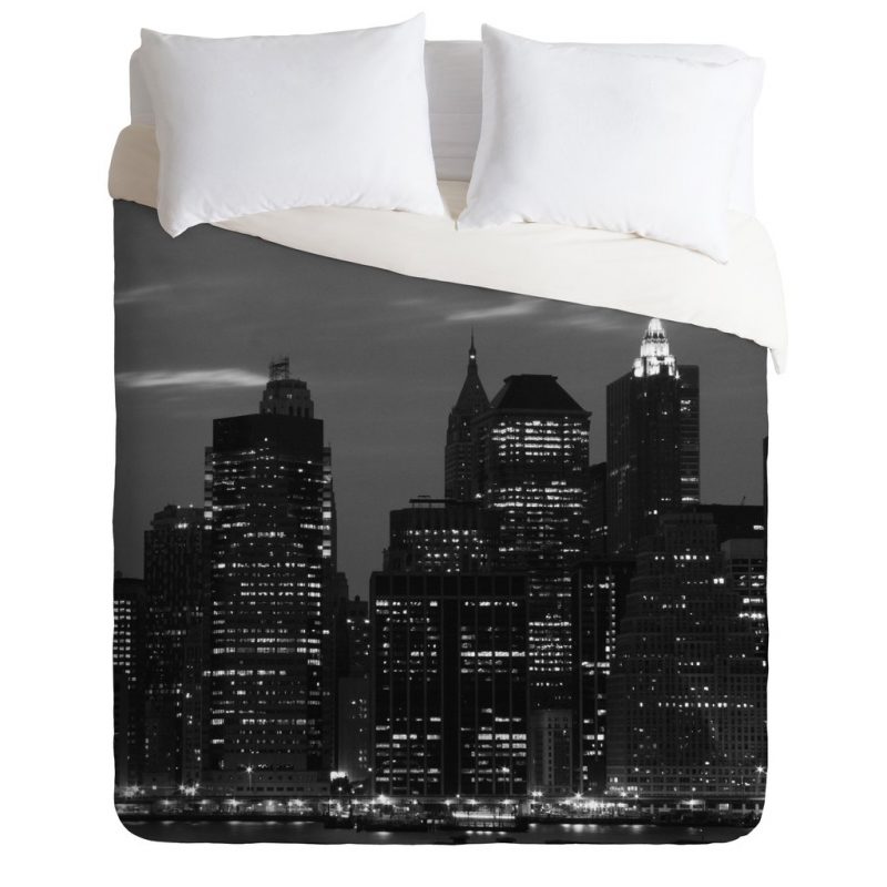 New York Financial District Duvet Cover and Pillowcase Set Bedding Set