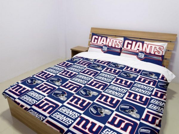 New York Giants Duvet Cover and Pillowcase Set Bedding Set 1038