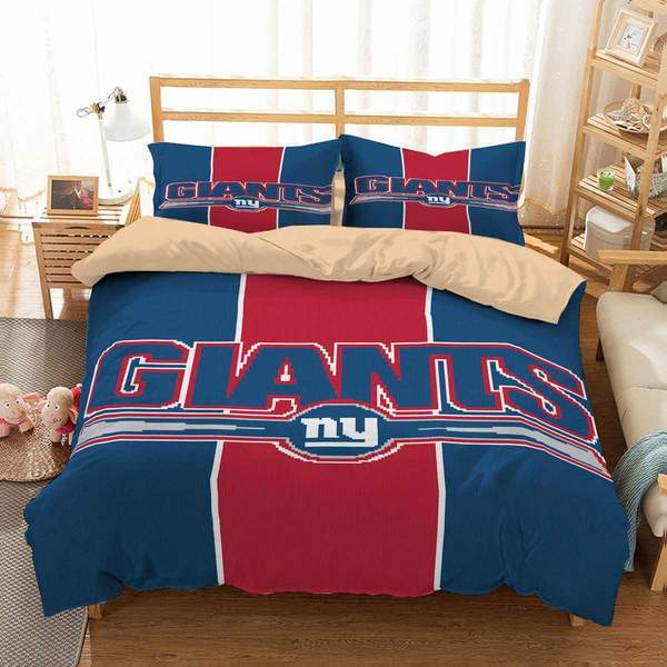 New York Giants Duvet Cover and Pillowcase Set Bedding Set 520