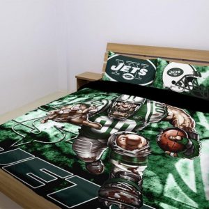 BEST NFL New York Jets J-E-T-S Jets Jets Jets Inspired Duvet Cover Bed Sets  • Kybershop