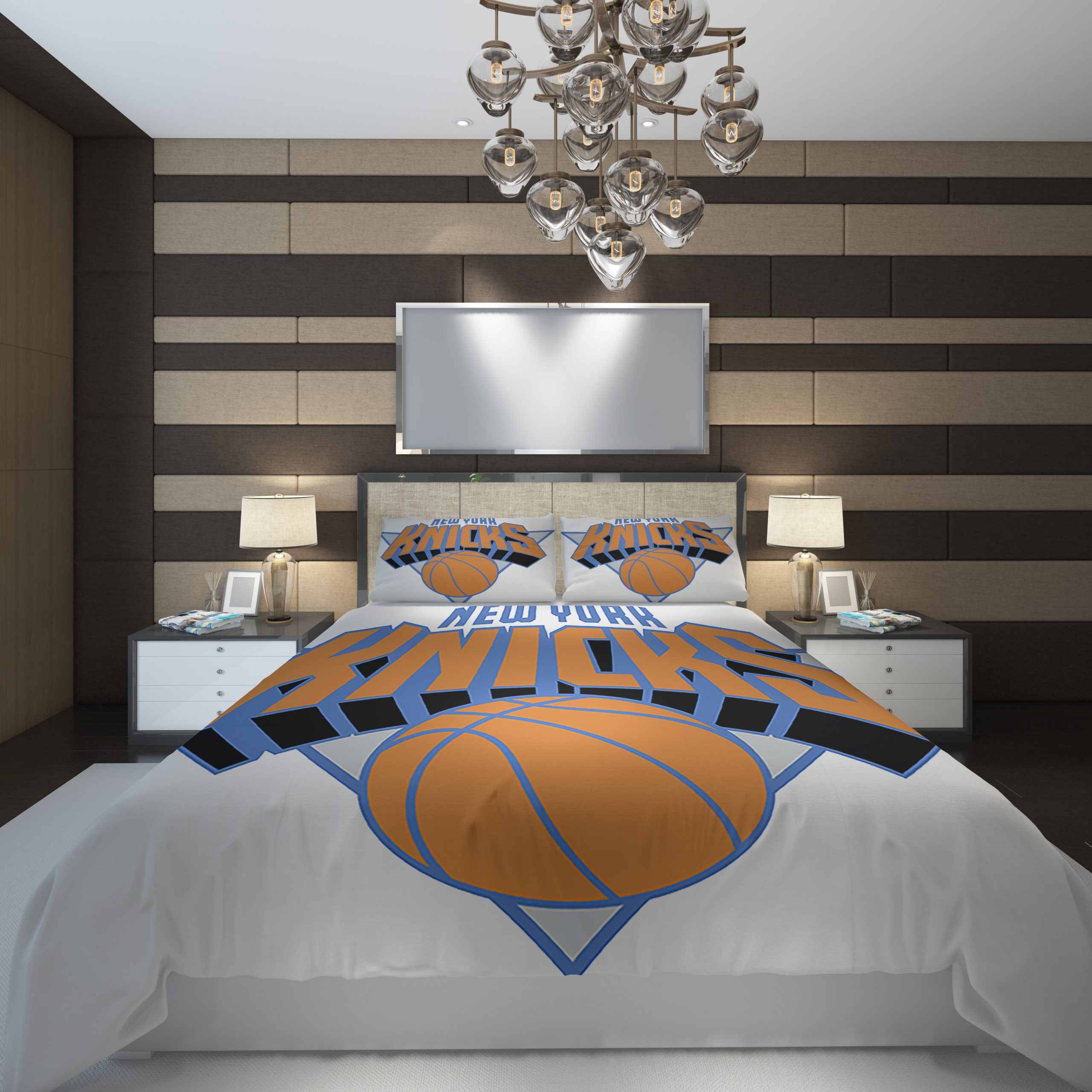 New York Knicks 1 NBA Basketball ize Duvet Cover and Pillowcase Set Bedding Set