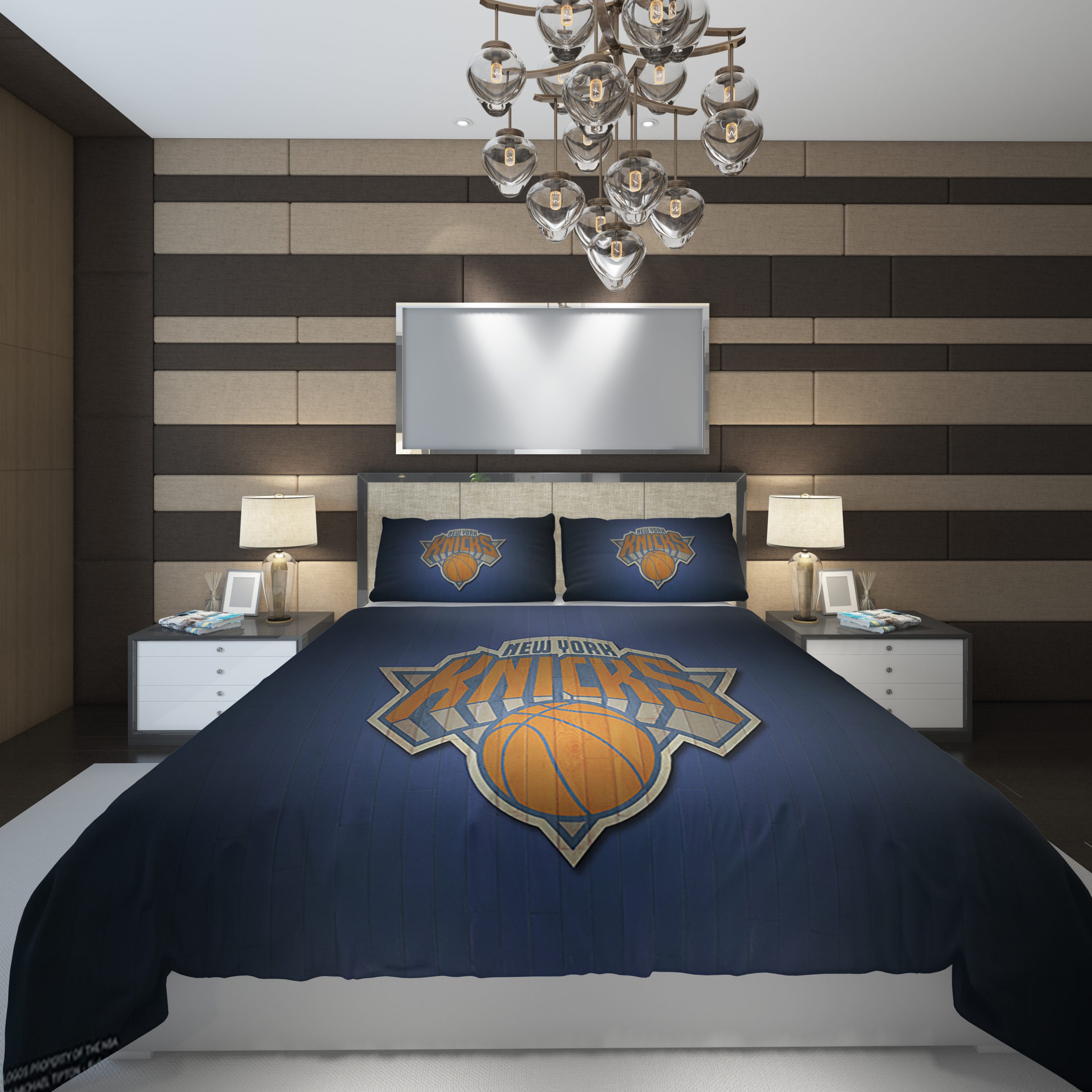 New York Knicks NBA Basketball ize Duvet Cover and Pillowcase Set Bedding Set