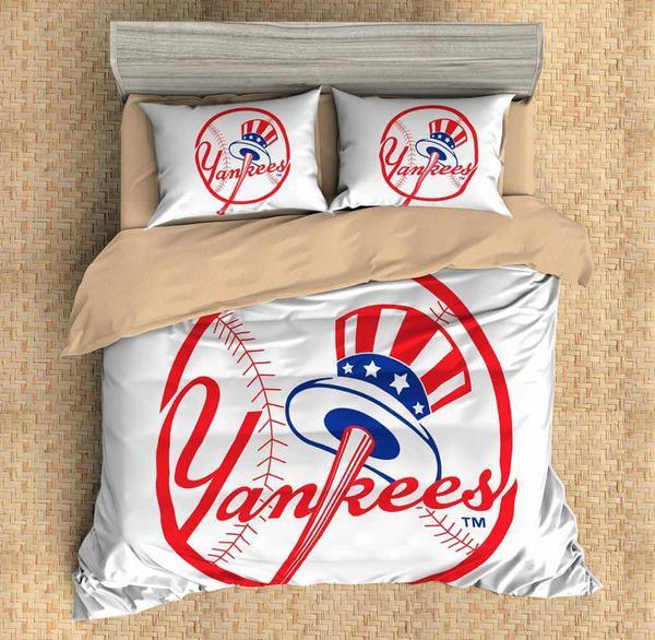 New York Yankees Duvet Cover and Pillowcase Set Bedding Set 518