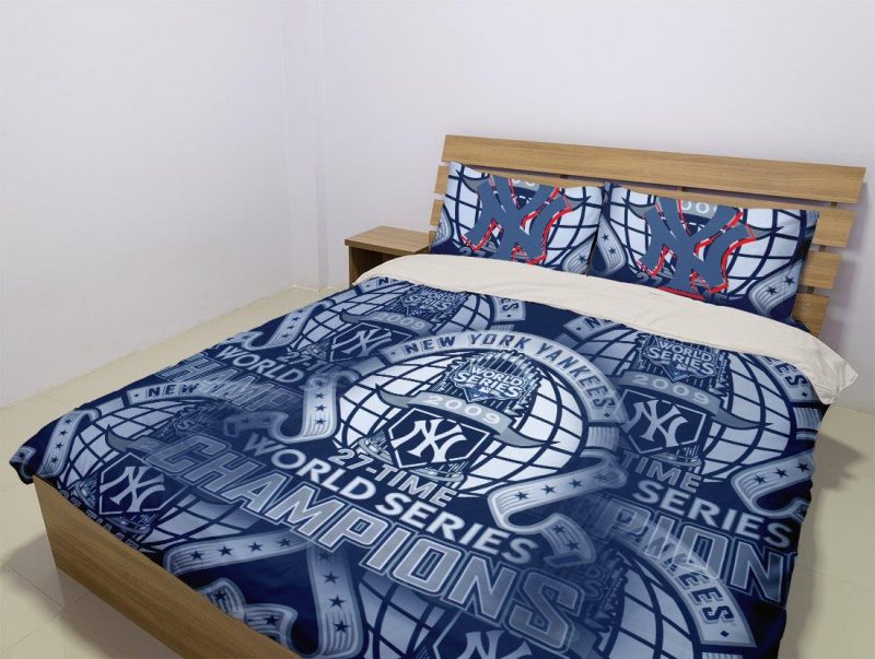 New York Yankees Duvet Cover and Pillowcase Set Bedding Set 999