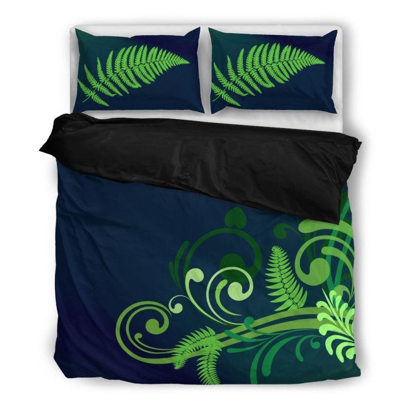 New Zealand Fern Duvet Cover and Pillowcase Set Bedding Set