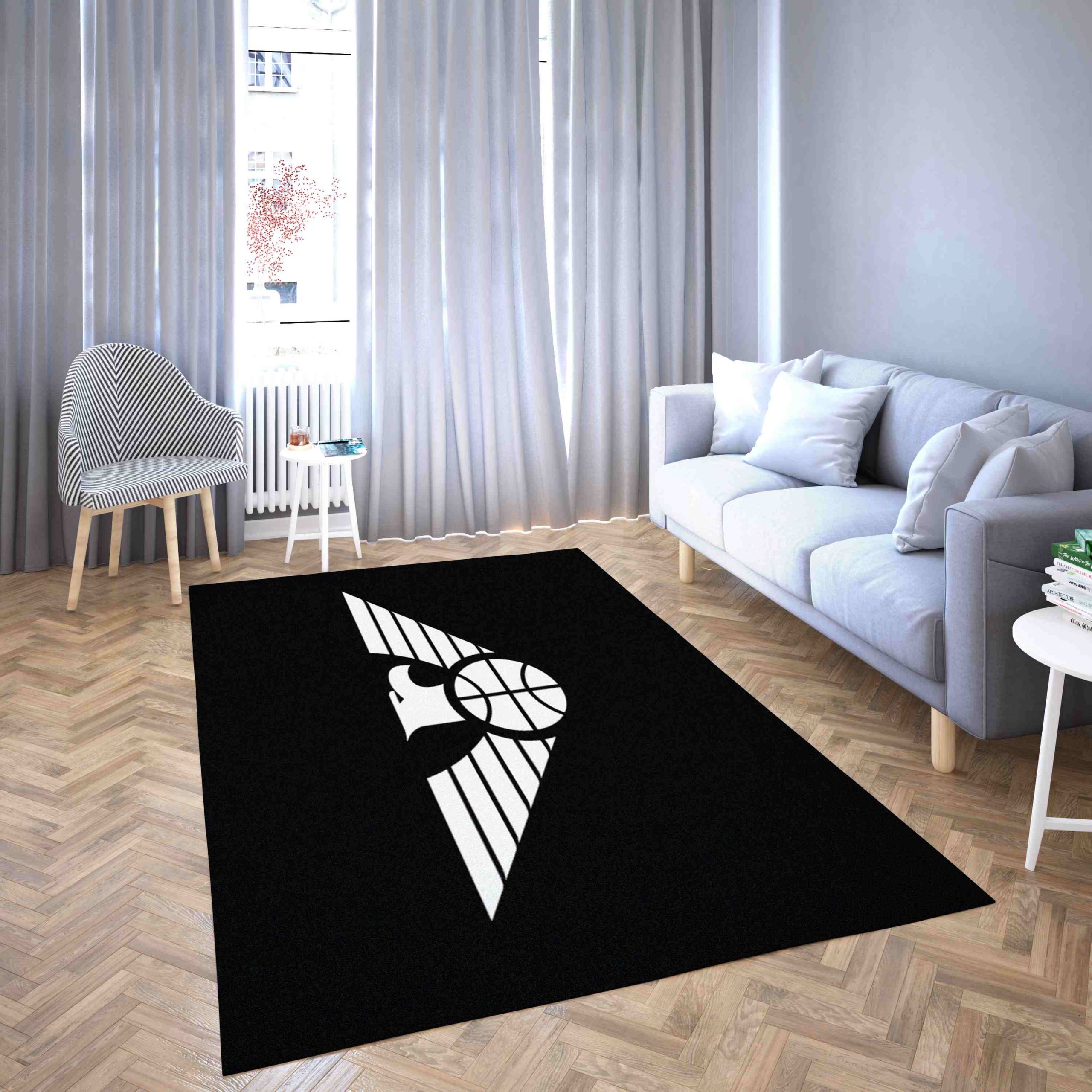 Newcastle Eagles Basketball Club Logo Black Simple New Version Carpet Living Room Rugs