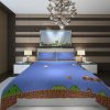 Nintendo retro games Super Mario video games 2 Duvet Cover and Pillowcase Set Bedding Set