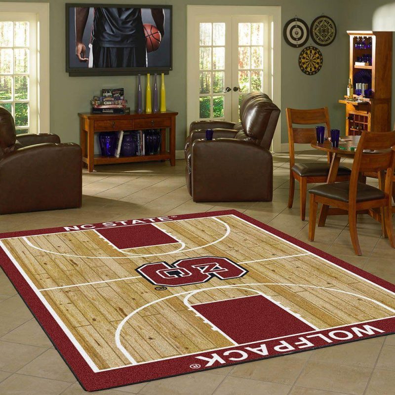 North Carolina State Rug Team Home Court Carpet Living Room Rugs