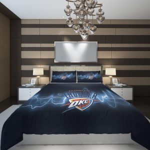 Oklahoma City Thunder 2 NBA Basketball ize Duvet Cover and Pillowcase Set Bedding Set 1091