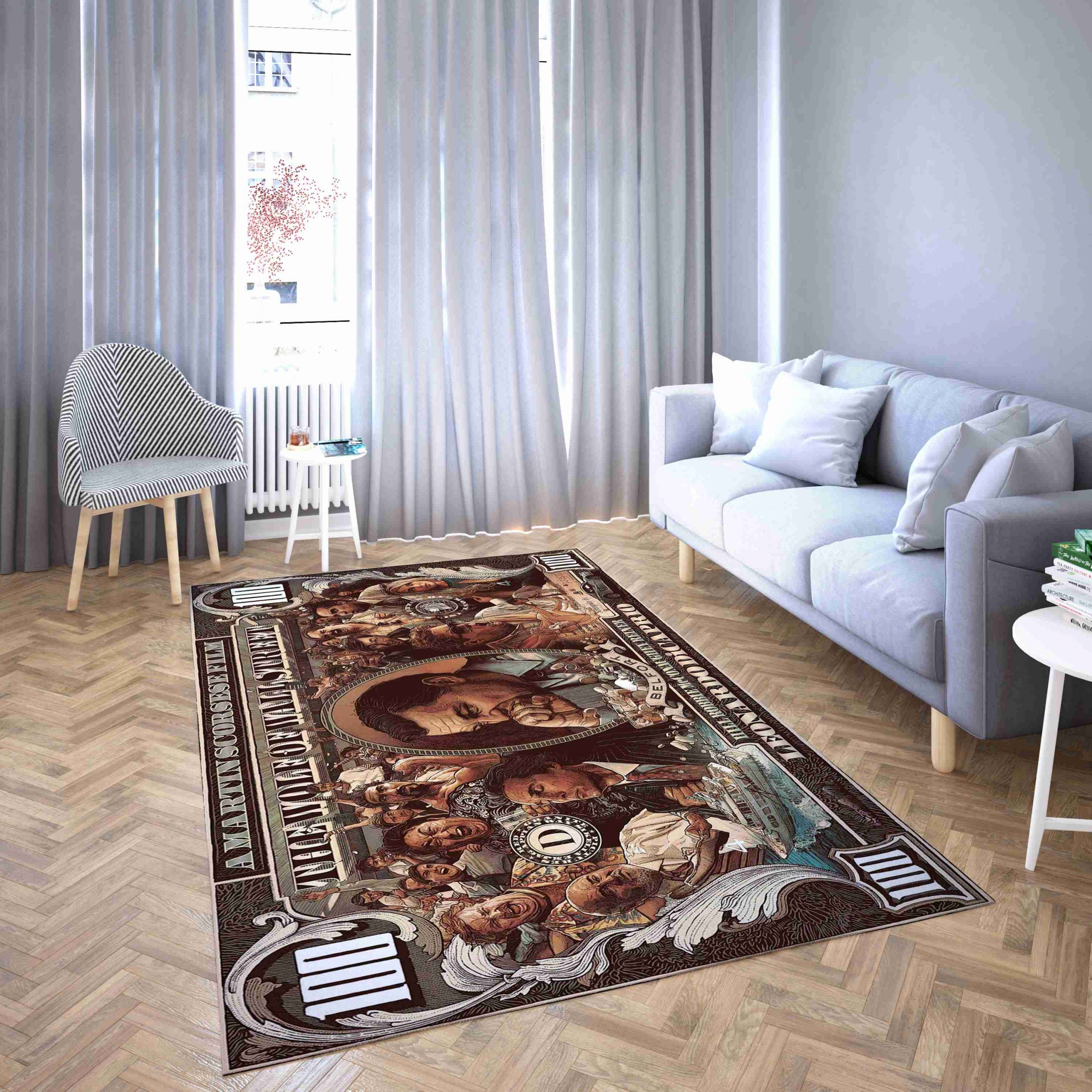 Old Wolf Of Wall Street Living Room Rug Carpet