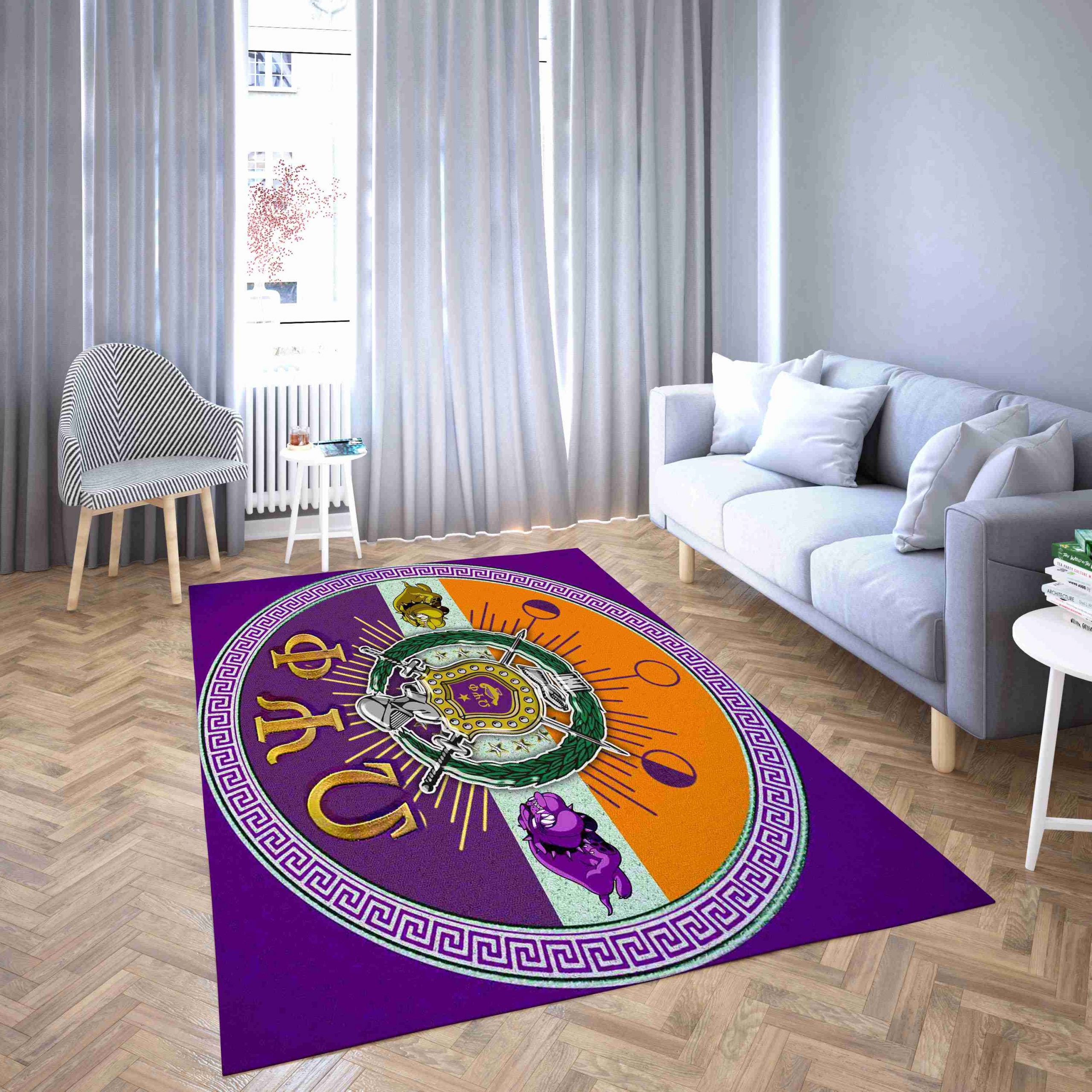 Omega Psi Phi Round Living Room Rug Carpet