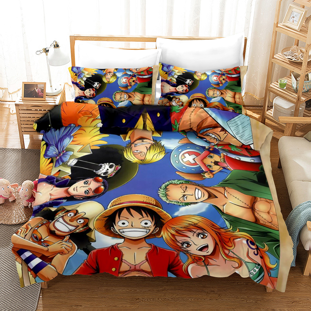 One Piece 3 Duvet Cover and Pillowcase Set Bedding Set