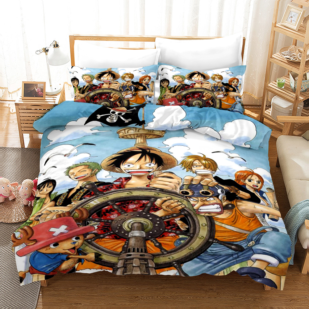 One Piece 4 Duvet Cover and Pillowcase Set Bedding Set