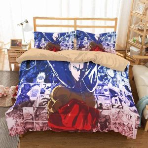 One Punch Man Duvet Cover and Pillowcase Set Bedding Set 721