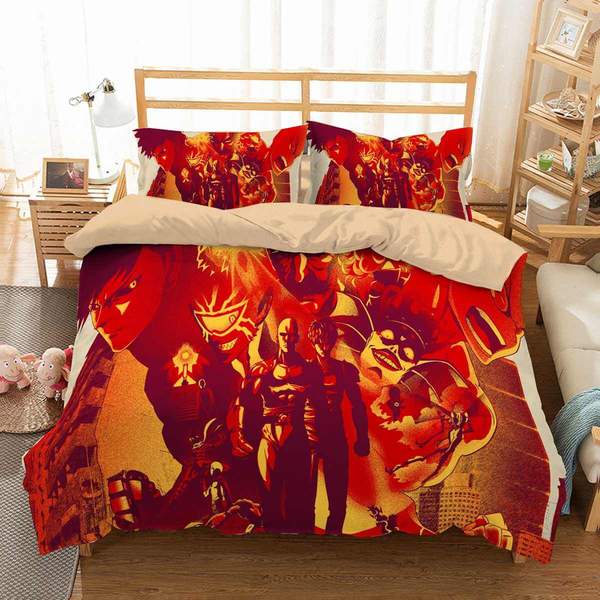 One Punch Man Duvet Cover and Pillowcase Set Bedding Set 734