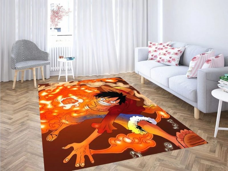 One piece gomu gomu no red hawk carpet living room rugs