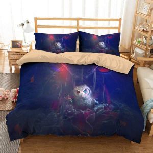 Owl Duvet Cover and Pillowcase Set Bedding Set 794