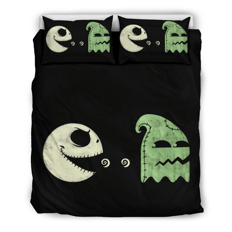 Pacman Jack Skellington Duvet Cover and Pillowcase Set Bedding Set