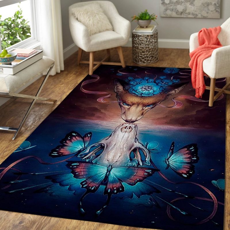 Parallel Life Butterfly And Flower Carpet Living Room Rugs