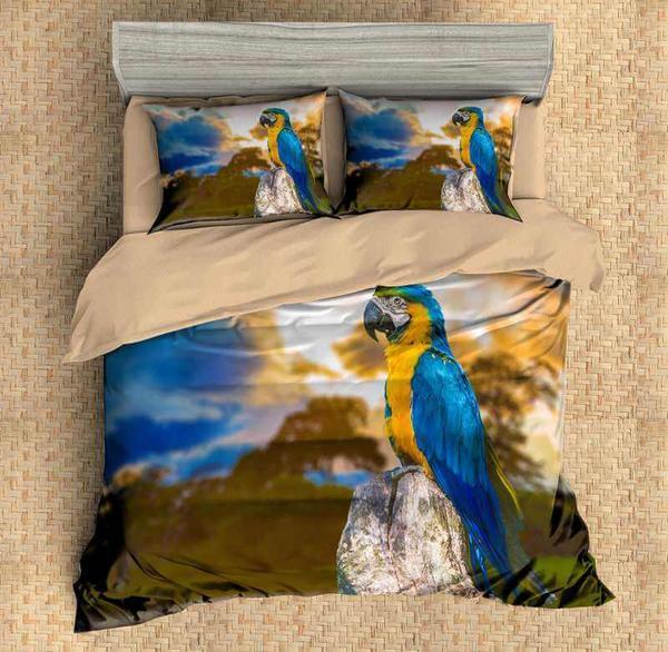 Parrot 2 Duvet Cover and Pillowcase Set Bedding Set