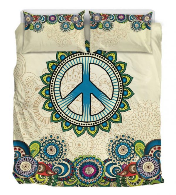 Peace Mandala Sand Duver Duvet Cover and Pillowcase Set Bedding Set 911