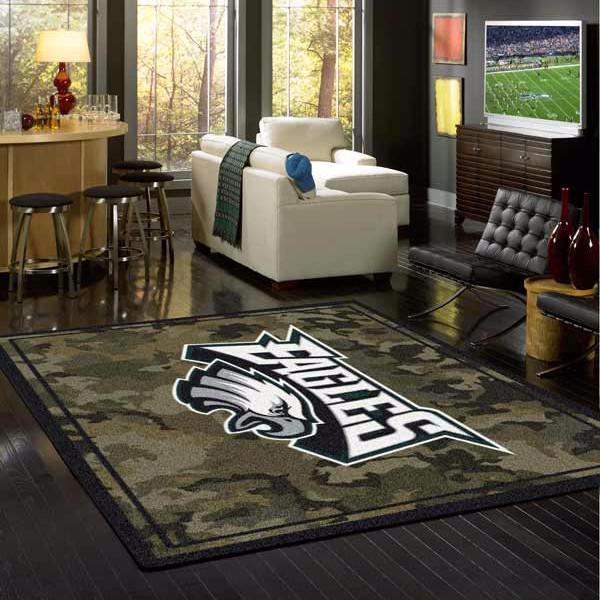 Philadelphia Eagles Camo Carpet Living Room Rugs