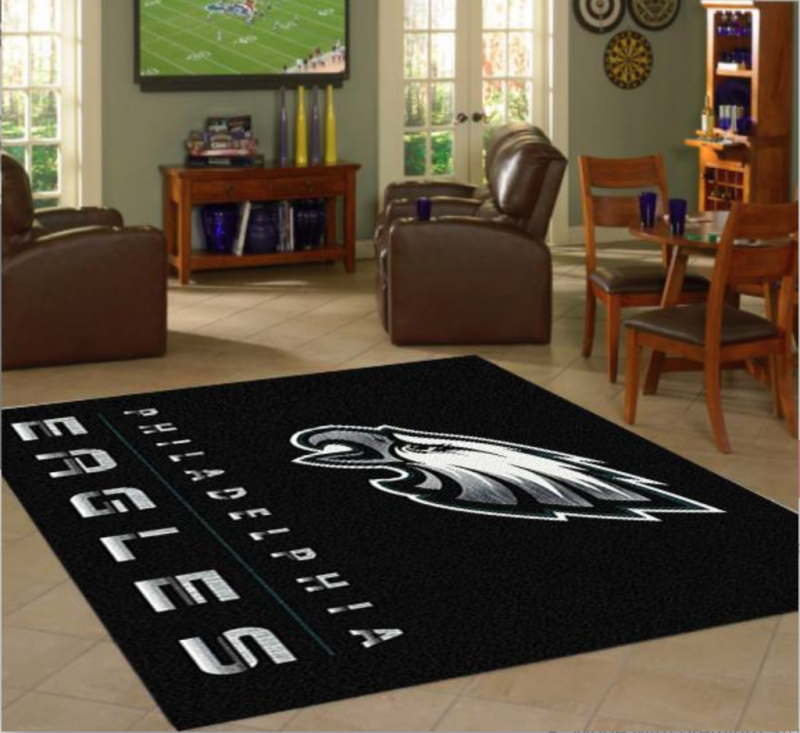 Philadelphia Eagles Rug Chrome Carpet Living Room Rugs