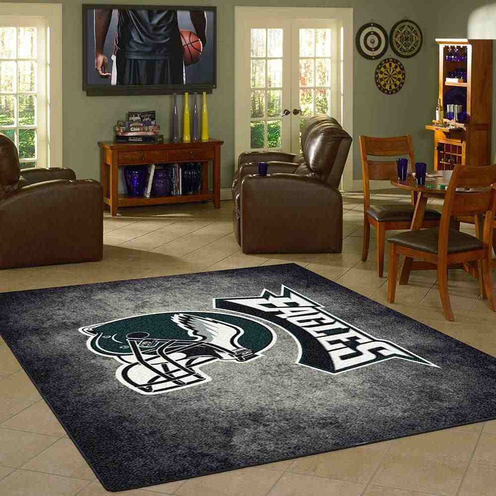 Philadelphia Eagles Rug Team Distressed Carpet Living Room Rugs