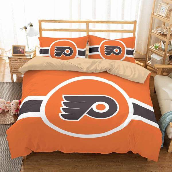 Philadelphia Flyers Duvet Cover and Pillowcase Set Bedding Set