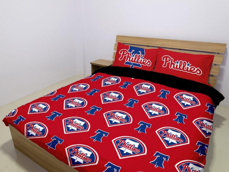 Philadelphia Phillies Duvet Cover and Pillowcase Set Bedding Set 1027