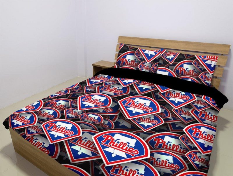 Philadelphia Phillies Duvet Cover and Pillowcase Set Bedding Set 1028