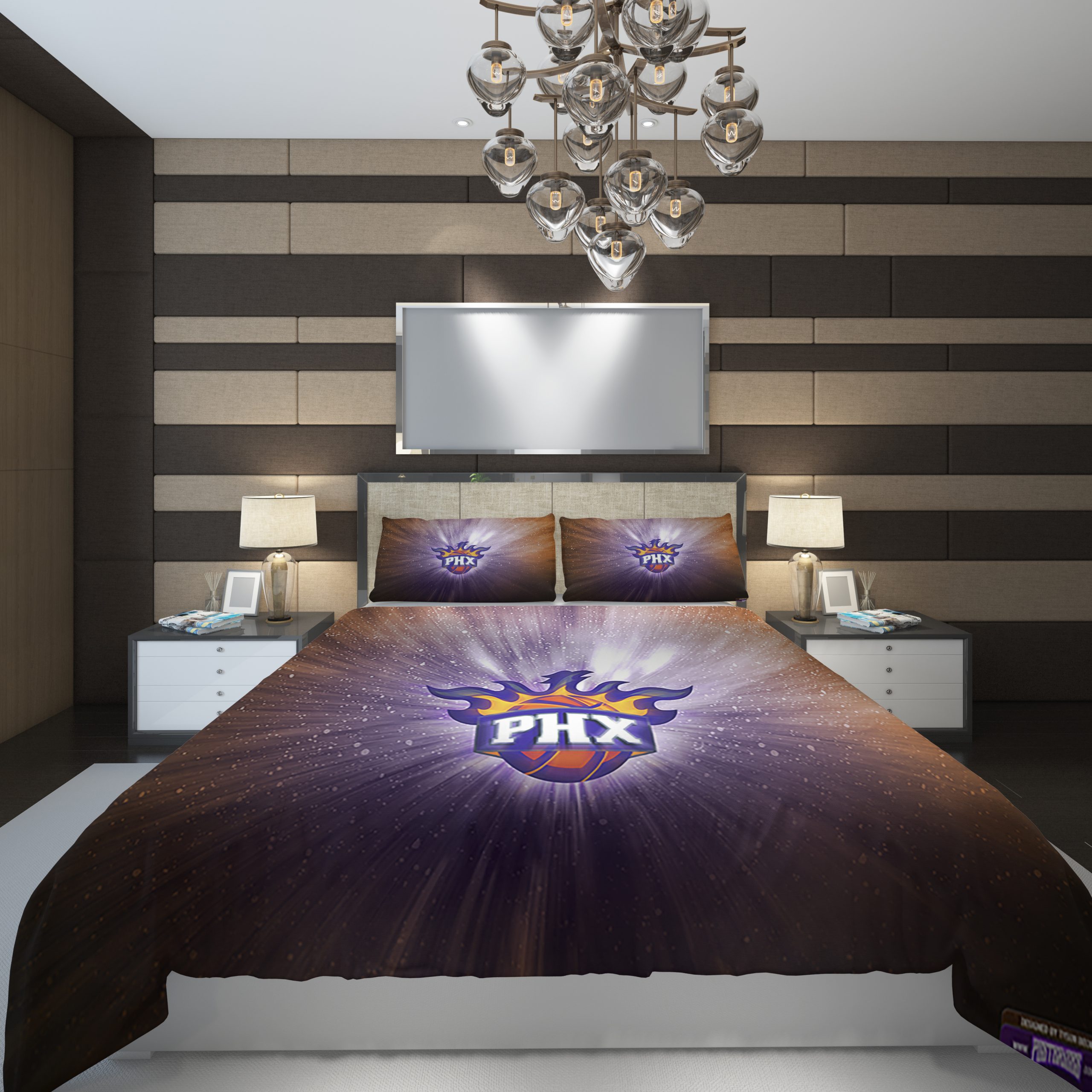 Phoenix Suns 1 NBA Basketball ize Duvet Cover and Pillowcase Set Bedding Set