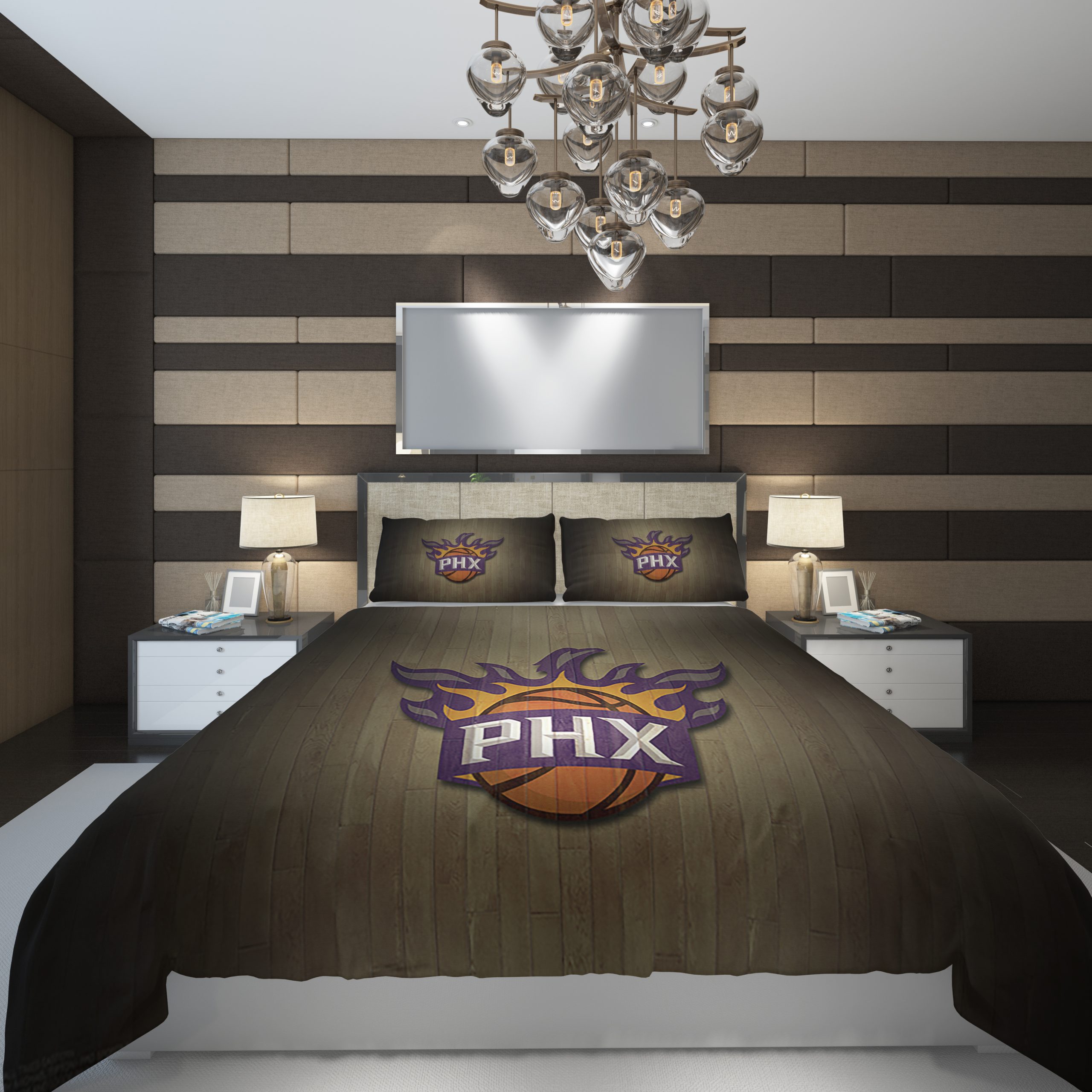 Phoenix Suns 2 NBA Basketball ize Duvet Cover and Pillowcase Set Bedding Set