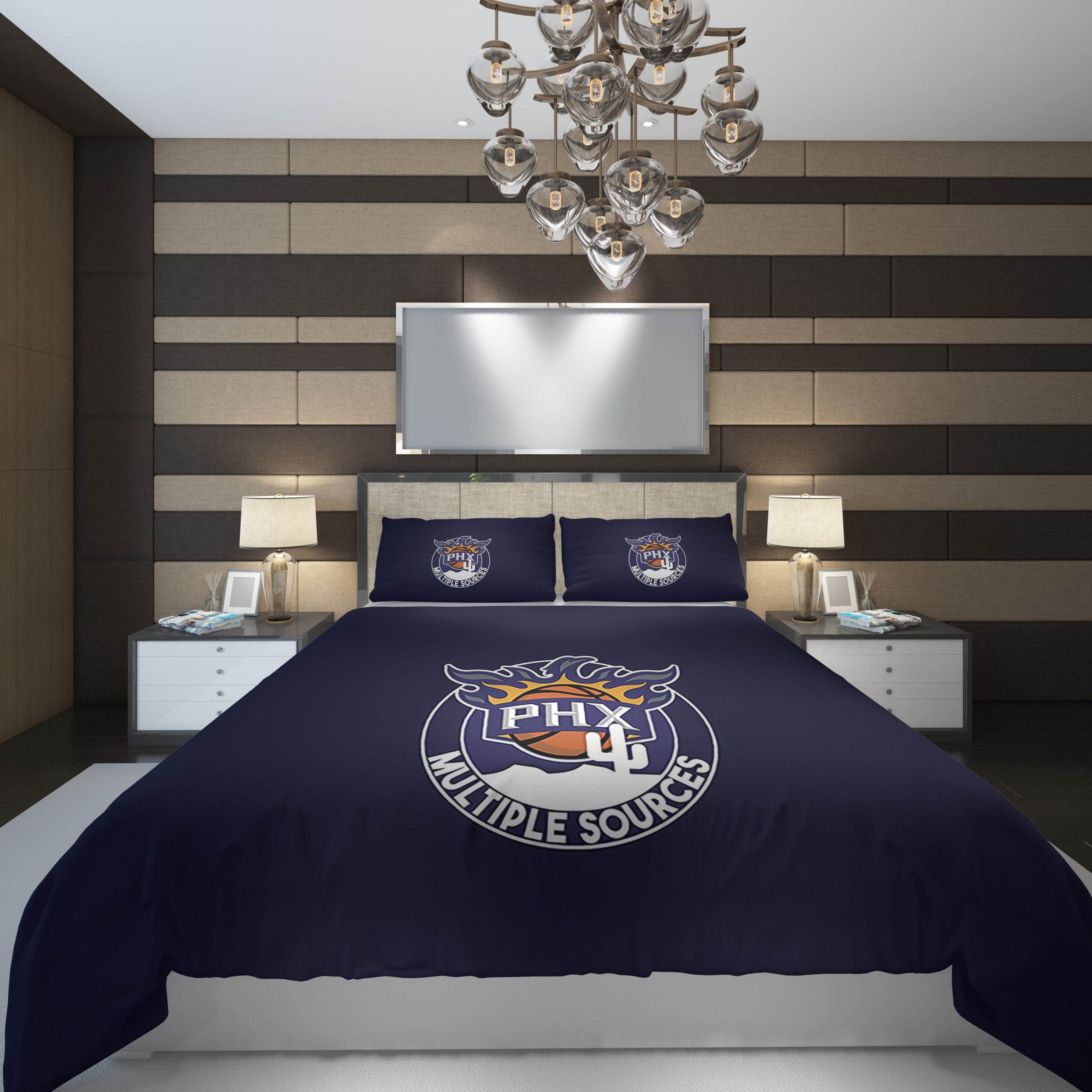 Phoenix Suns 7 NBA Basketball ize Duvet Cover and Pillowcase Set Bedding Set