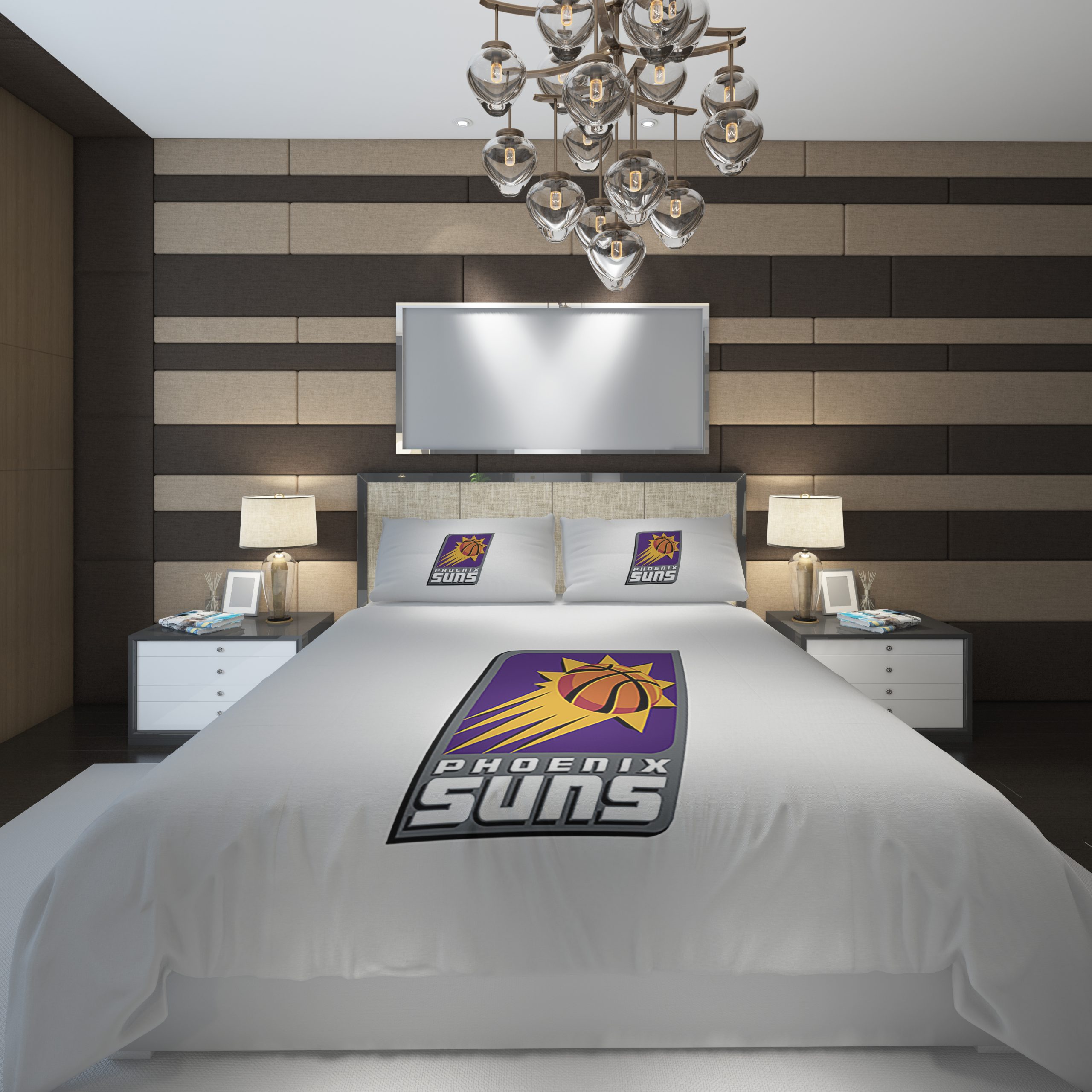 Phoenix Suns 9 NBA Basketball ize Duvet Cover and Pillowcase Set Bedding Set