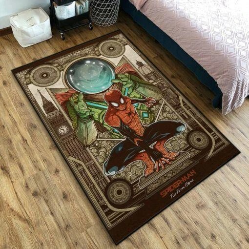 Pider man far from home area rugs marvel movies rugs living room carpet