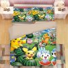 Pikachu Pokemon 2214 Duvet Cover and Pillowcase Set Bedding Set