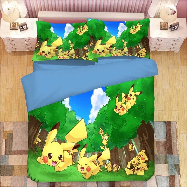 Pokemon Go Duvet Cover and Pillowcase Set Bedding Set 743