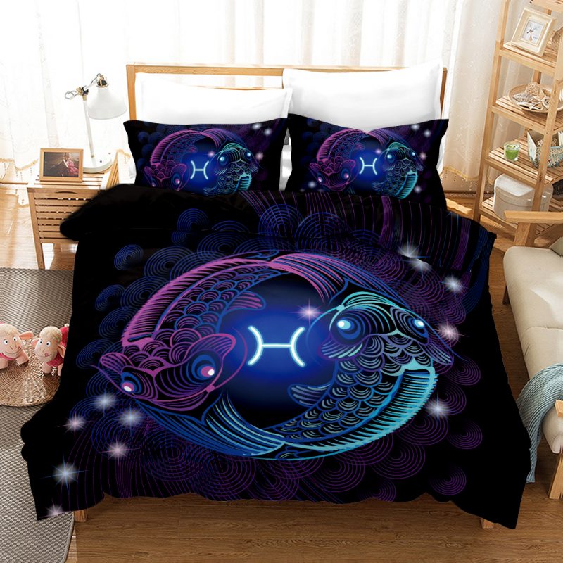 Pisces Duvet Cover and Pillowcase Set Bedding Set